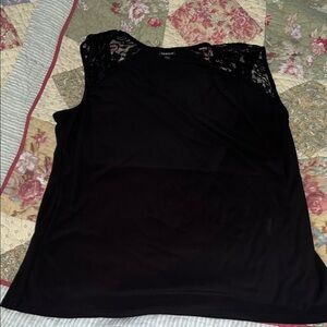 Torrid Black Lace Accent Tank Top size 1X